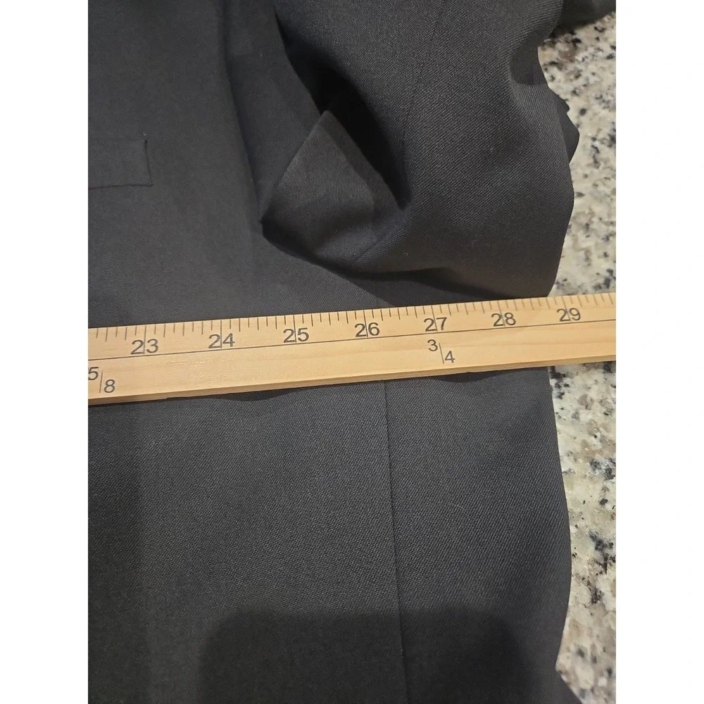 Stafford Big & Tall 54B Regular Black Wool Blend Blazer Jacket Travel Stretch
